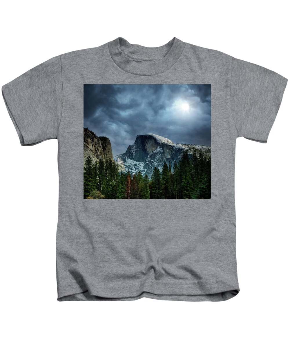 Landscape Kids T-Shirt featuring the photograph Winter Storm Under The Sun by Romeo Victor