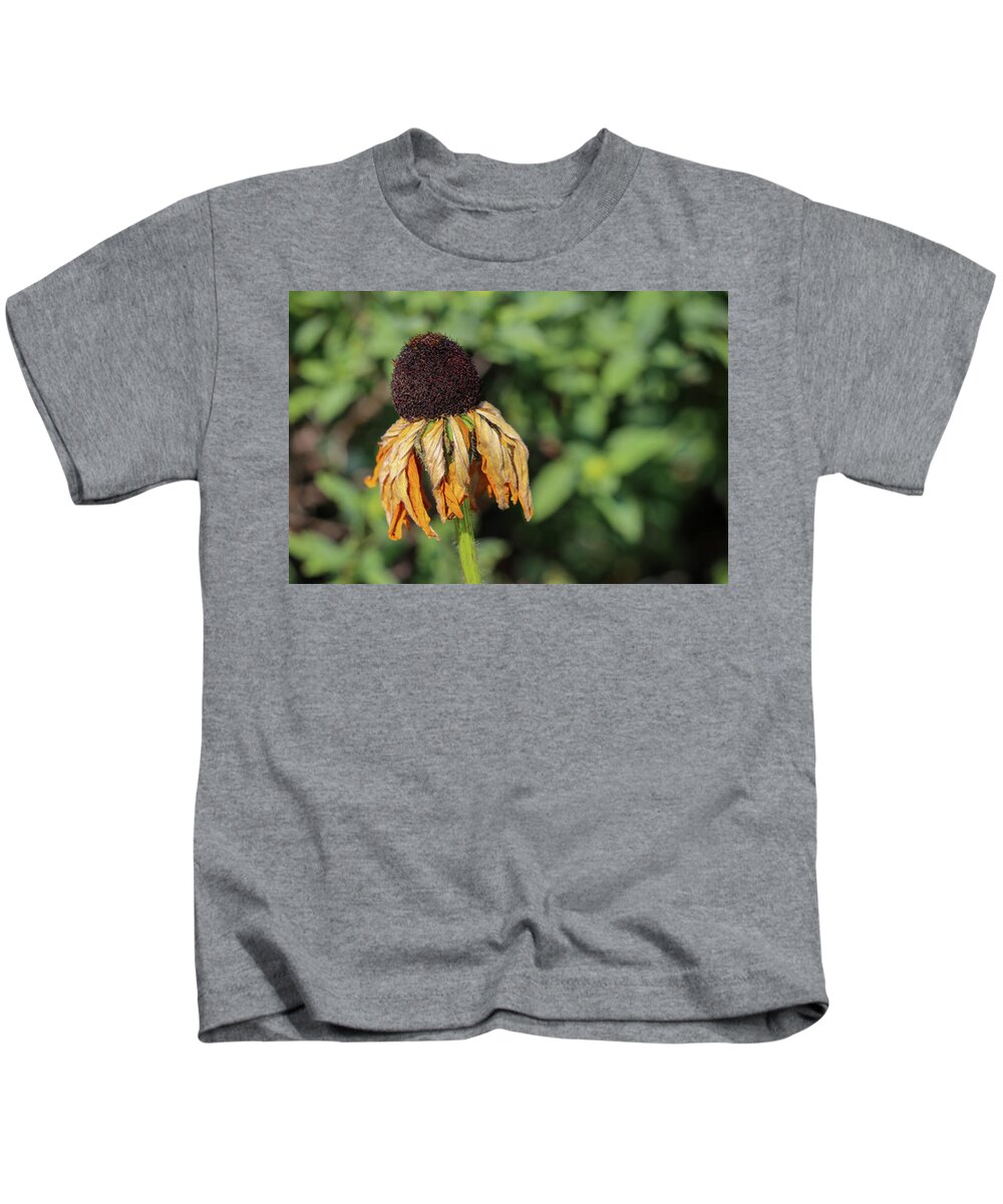 Photography Kids T-Shirt featuring the photograph Withered Petals by Mary Anne Delgado
