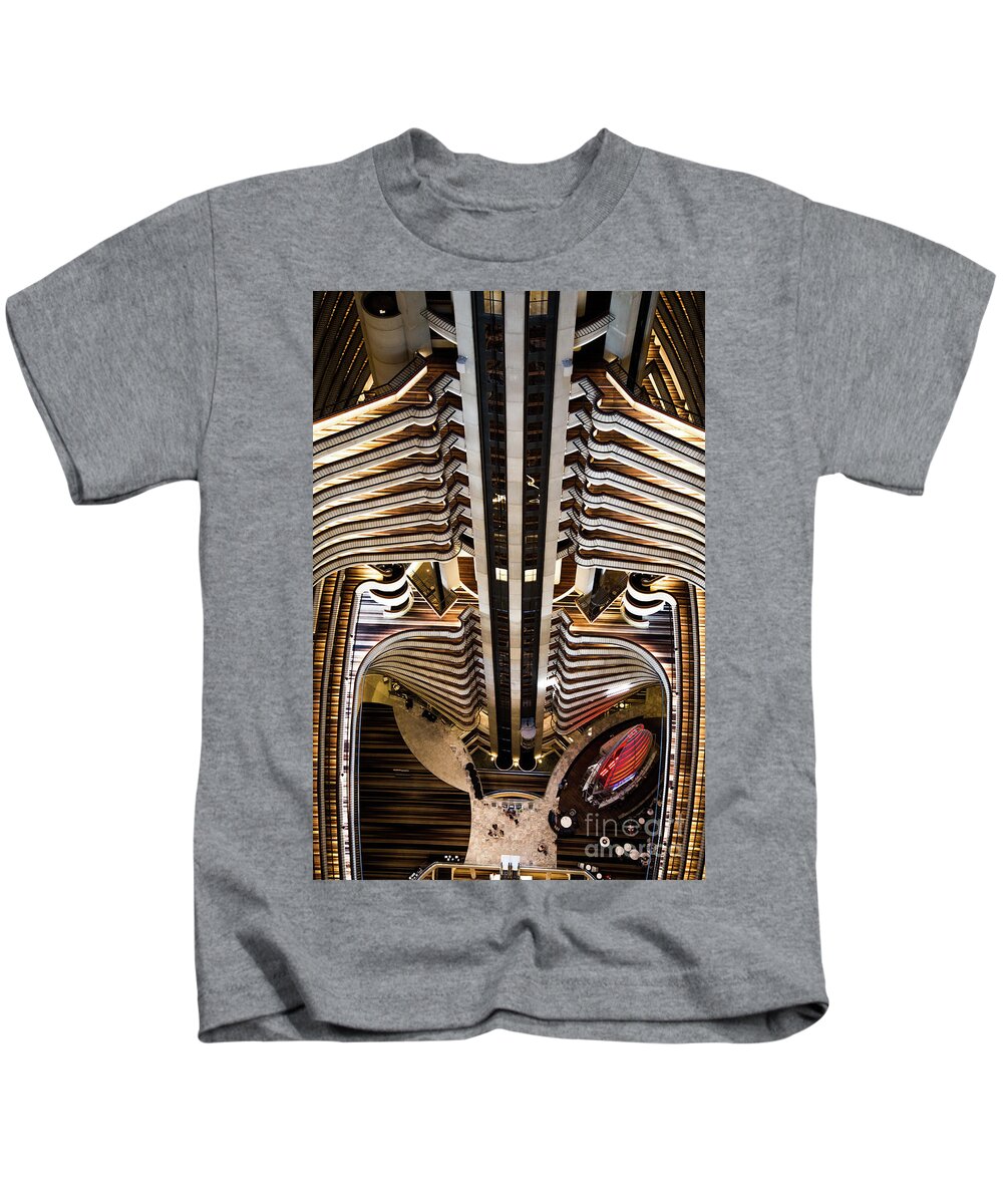 Vertical Kids T-Shirt featuring the photograph World Within the Atrium by Neala McCarten