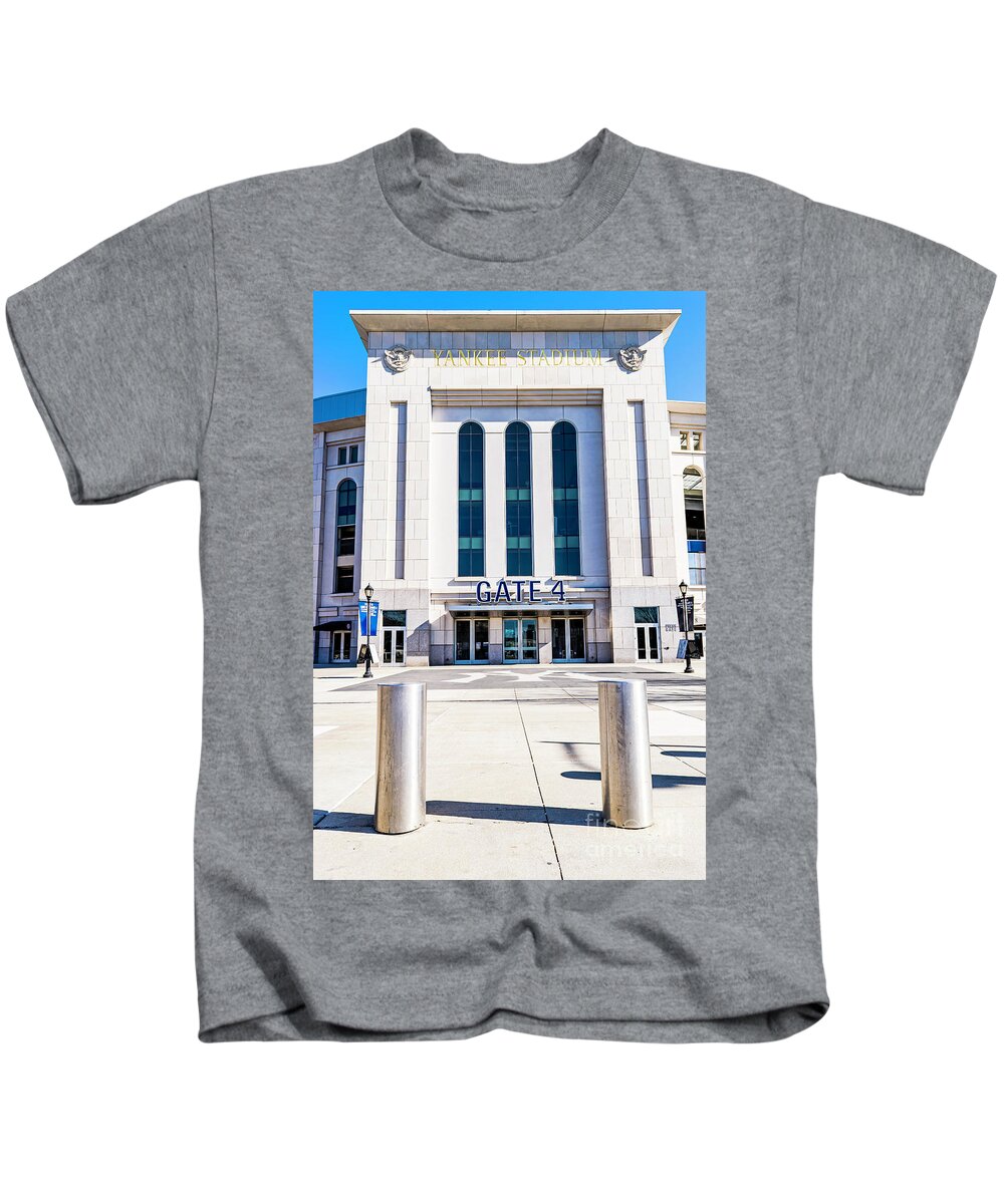 Yankee Stadium Gate 4 Kids T-Shirt by Carlos Miranda - Pixels
