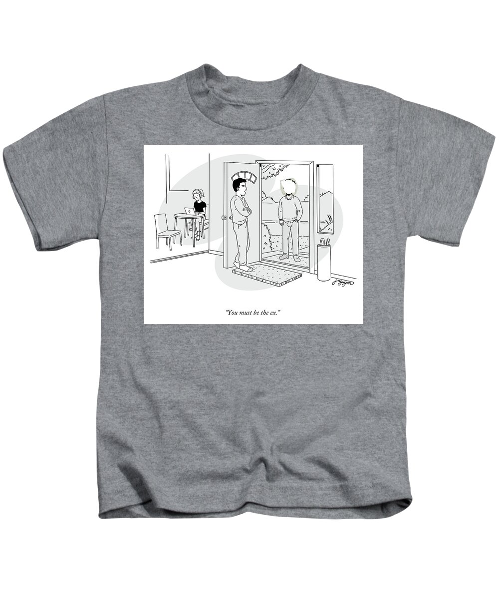 “you Must Be The Ex.” Door Kids T-Shirt featuring the drawing You Must be the Ex by Jeremy Nguyen