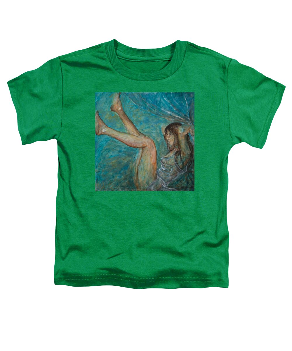 Sexy Woman Toddler T-Shirt featuring the painting Beautiful Madness by Nik Helbig