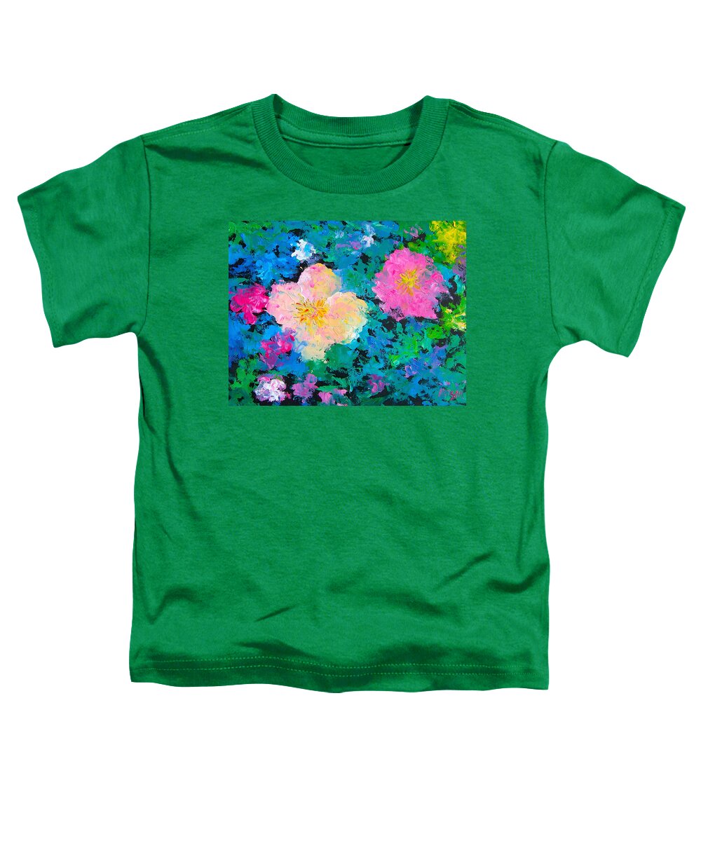 Poppies Toddler T-Shirt featuring the painting Brilliant Flower Garden by Jan Matson