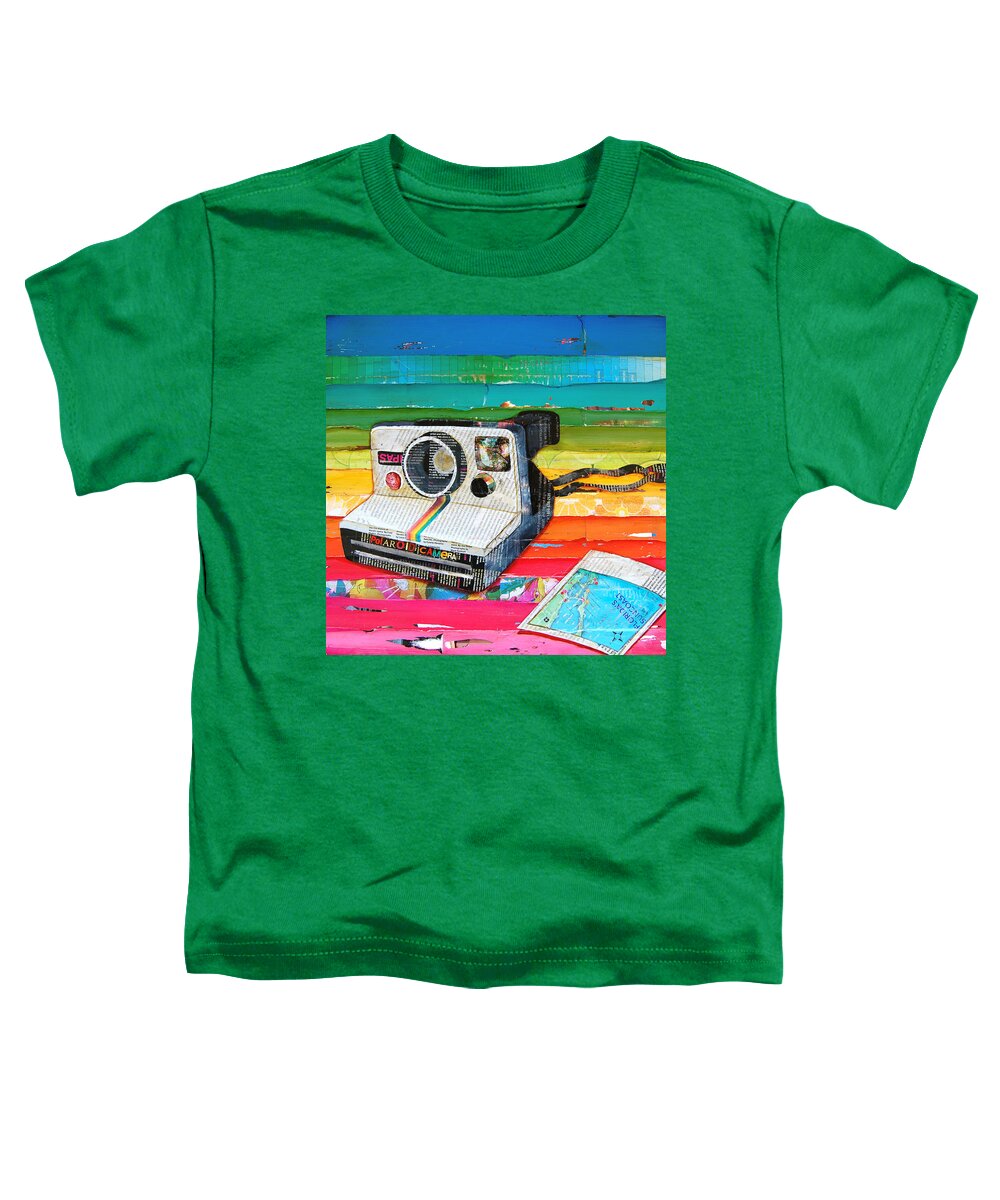 Polaroid Toddler T-Shirt featuring the mixed media Instant Gratification by Danny Phillips