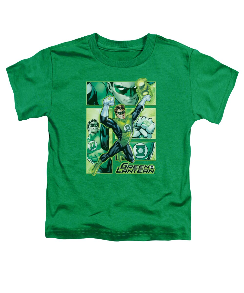 Justice League Of America Toddler T-Shirt featuring the digital art Jla - Green Lantern Panels by Brand A