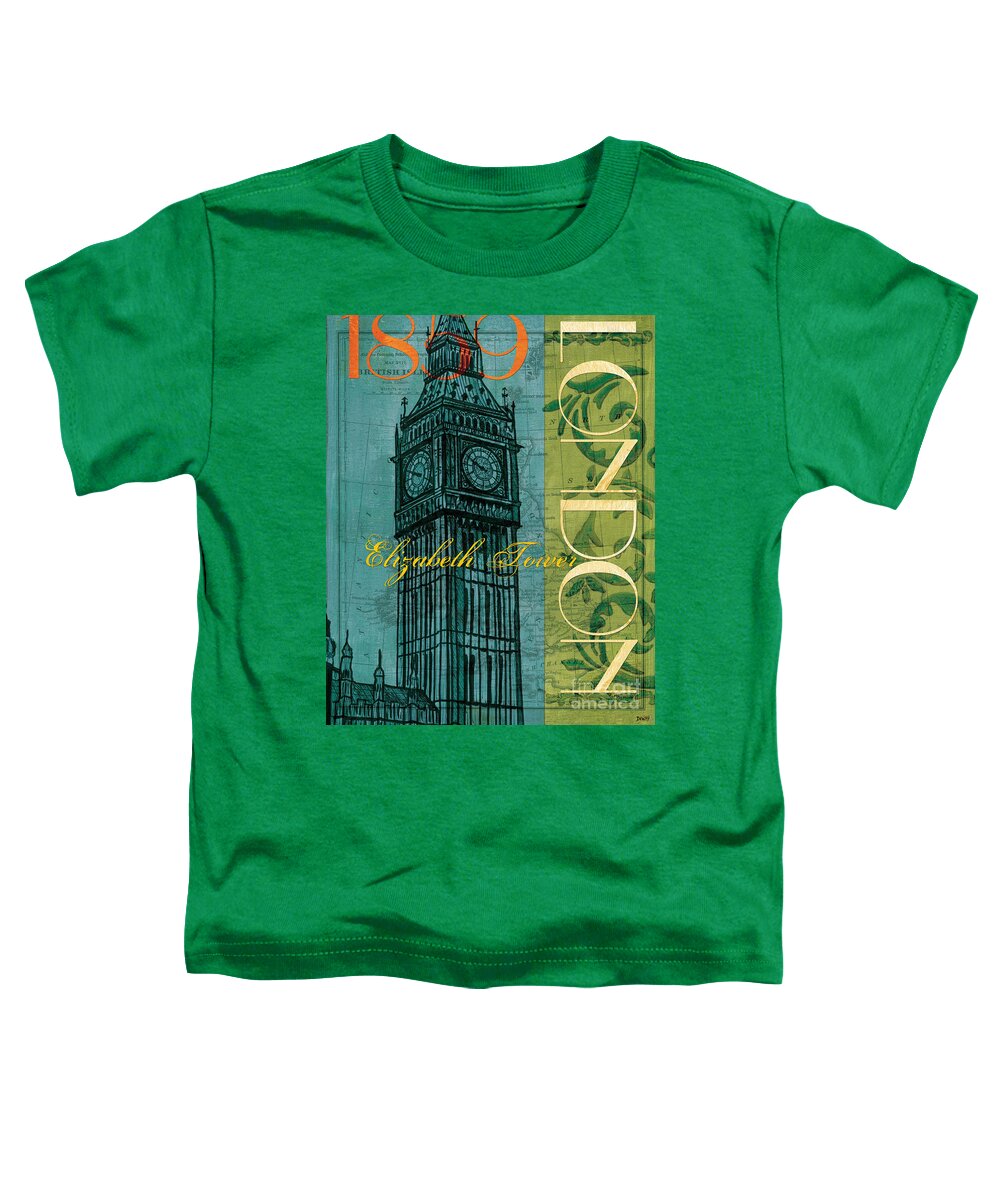 Travel Poster Toddler T-Shirt featuring the painting London 1859 by Debbie DeWitt