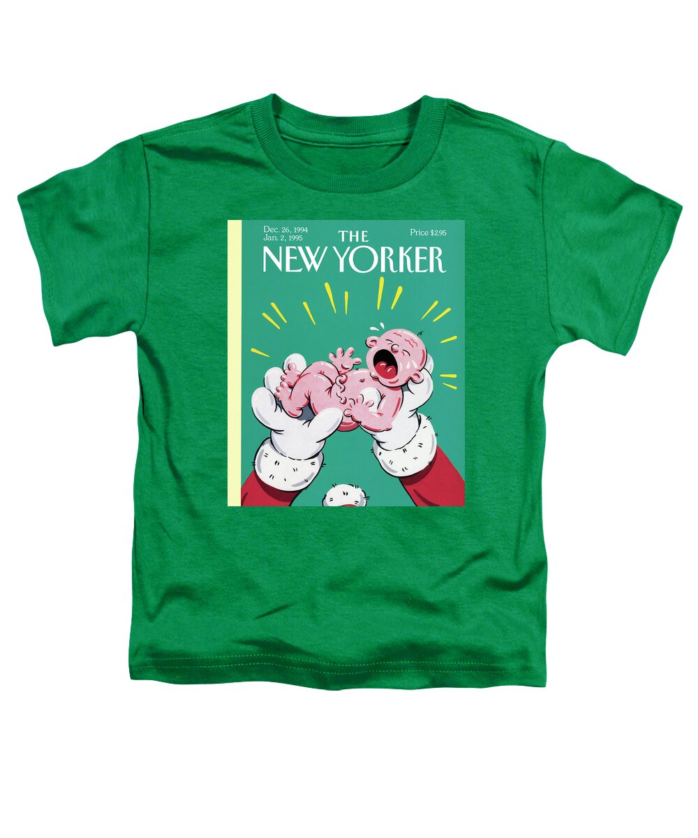 Christmas Toddler T-Shirt featuring the painting New Yorker December 26th, 1994 by Bob Zoell