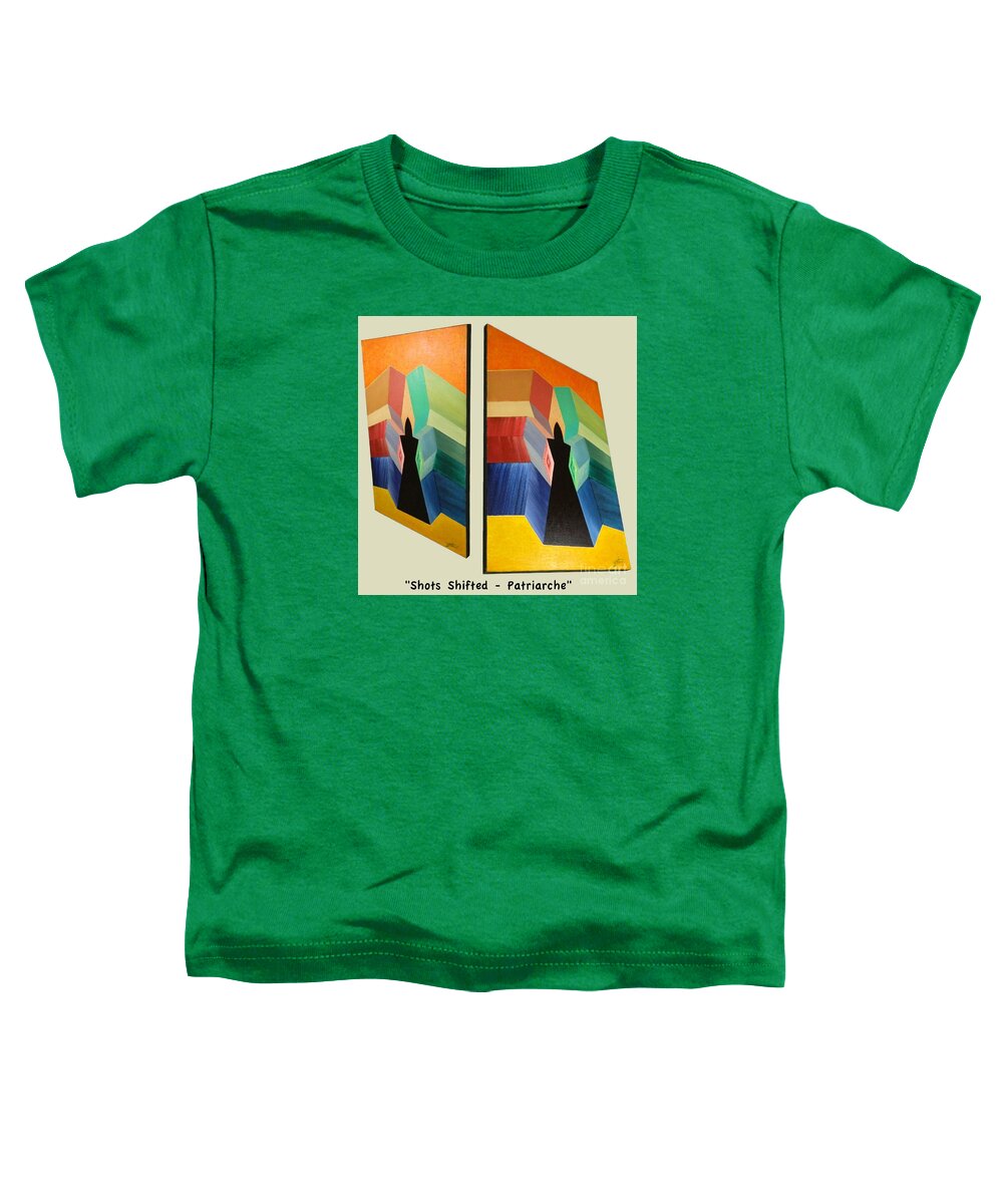 Spirituality Toddler T-Shirt featuring the painting Shots Shifted - Patriarche 2 by Michael Bellon