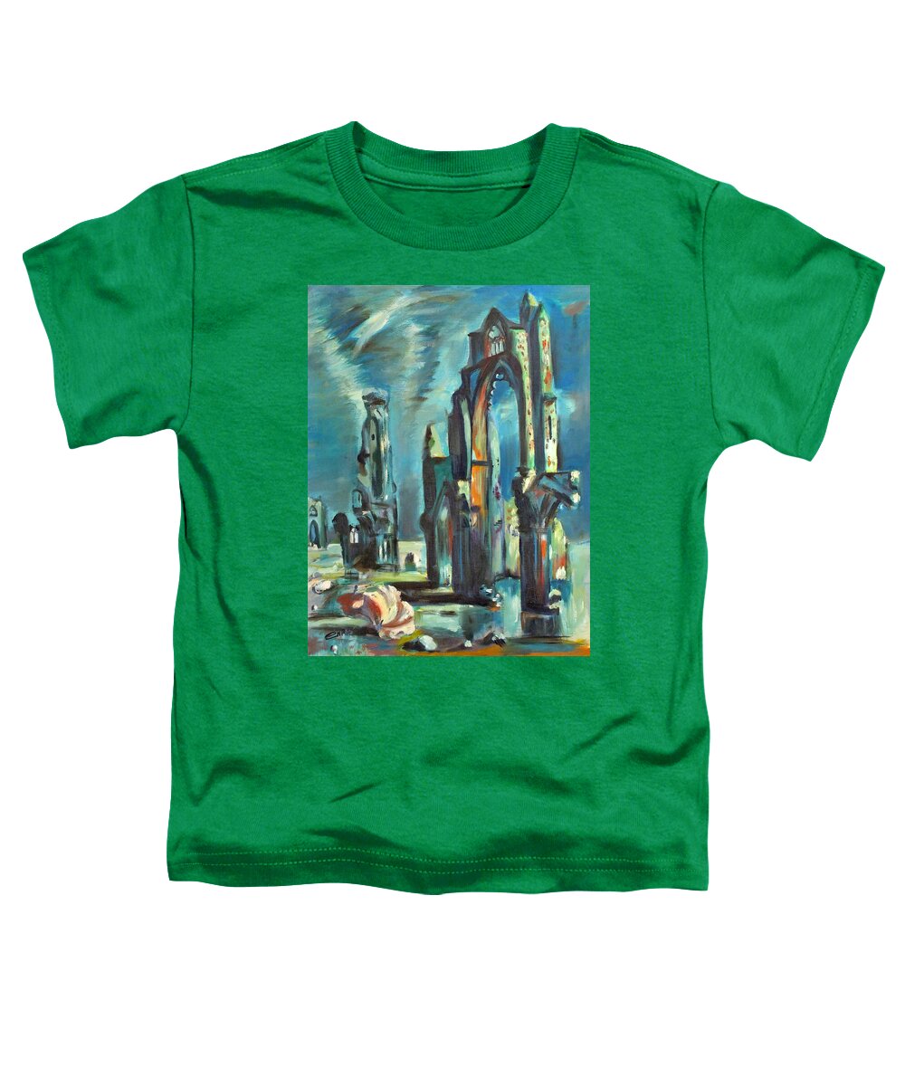 Underwater Toddler T-Shirt featuring the painting Underwater Cathedral by Chris by Duane McCullough