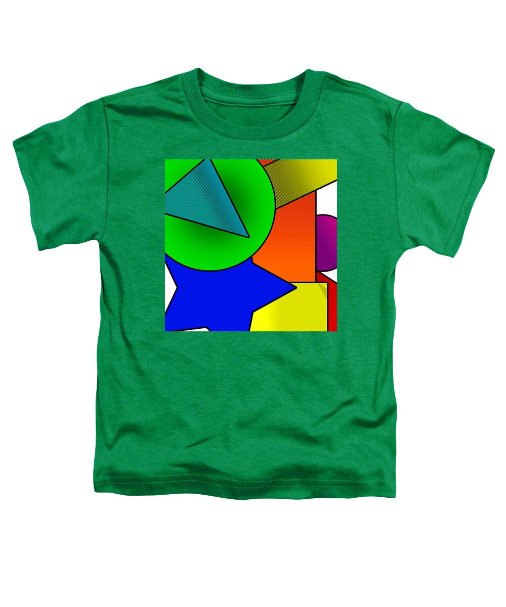 Shapes Toddler T-Shirt featuring the digital art Shapes by Ricky Barnard