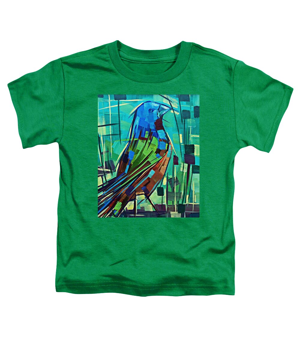 Bird Toddler T-Shirt featuring the painting Common lives by Enrique Zaldivar