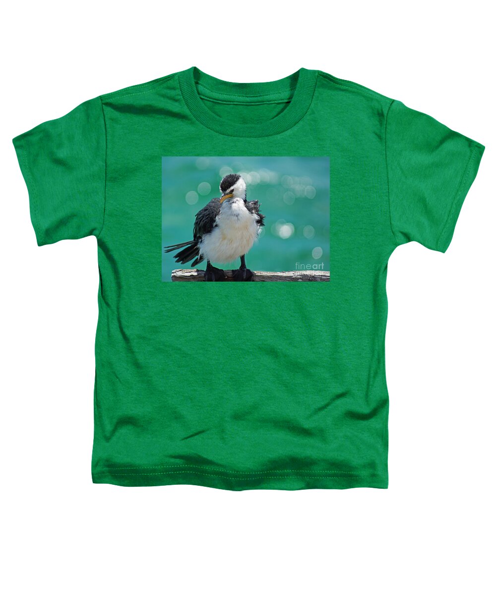 Little Pied Cormorant Toddler T-Shirt featuring the photograph Little Pied Cormorant I by Cassandra Buckley
