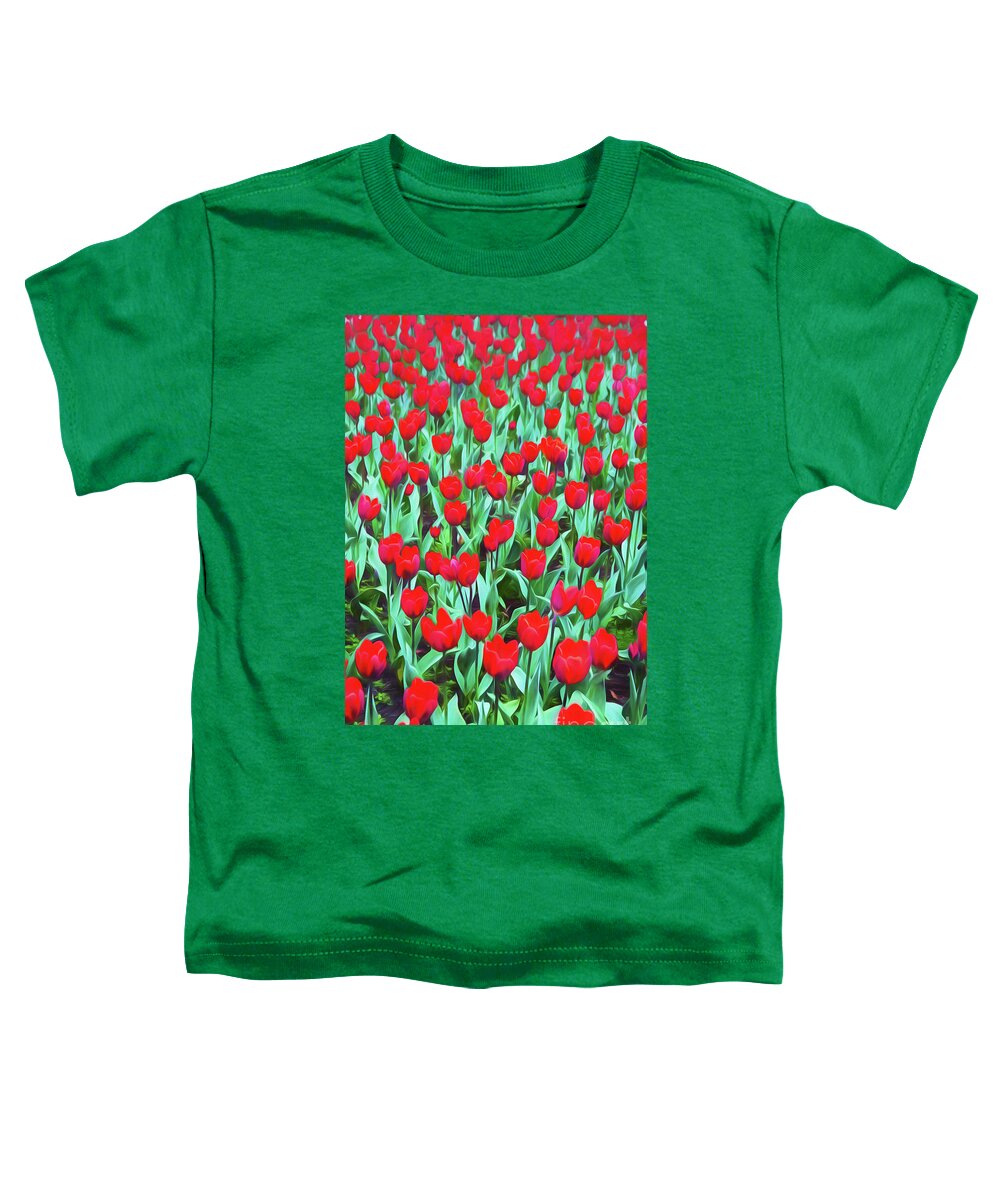 Red Tulips Toddler T-Shirt featuring the photograph Red tulips #1 by Sheila Smart Fine Art Photography