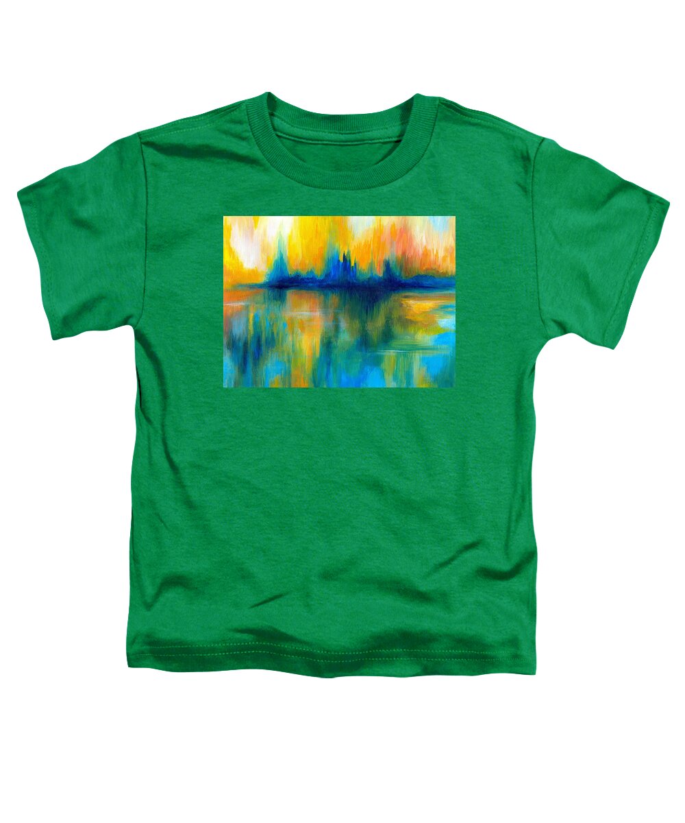 Abstract Toddler T-Shirt featuring the painting Abstract 14 by Lucie Dumas