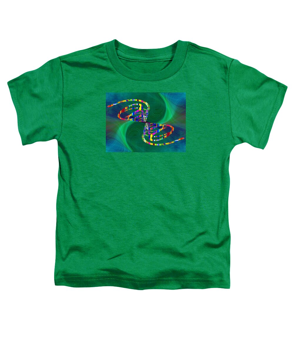 Abstract Toddler T-Shirt featuring the digital art Abstract Cubed 374 by Tim Allen