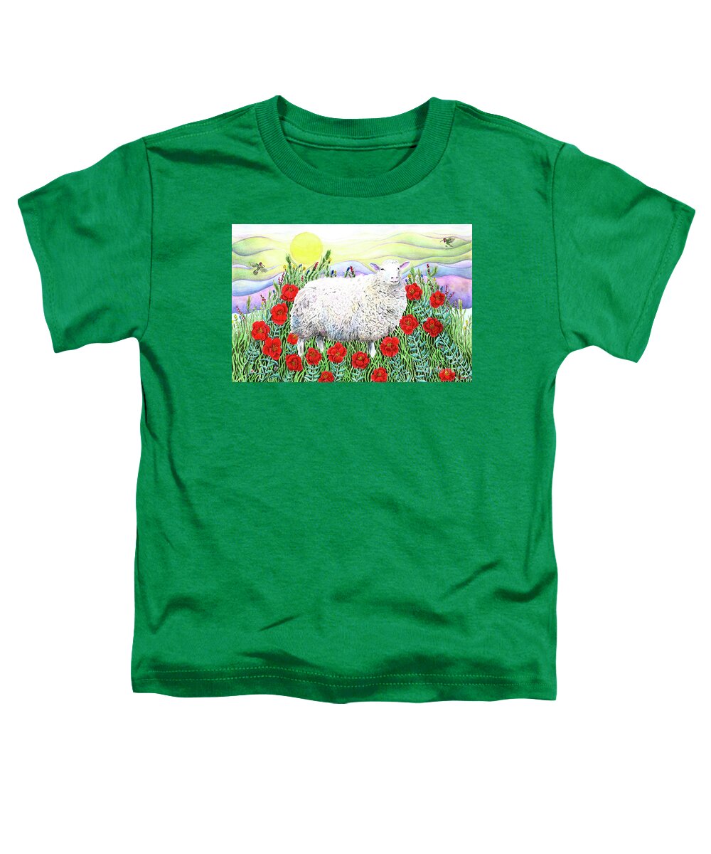 Lise Winne Toddler T-Shirt featuring the painting Arrival of the Hummingbirds by Lise Winne
