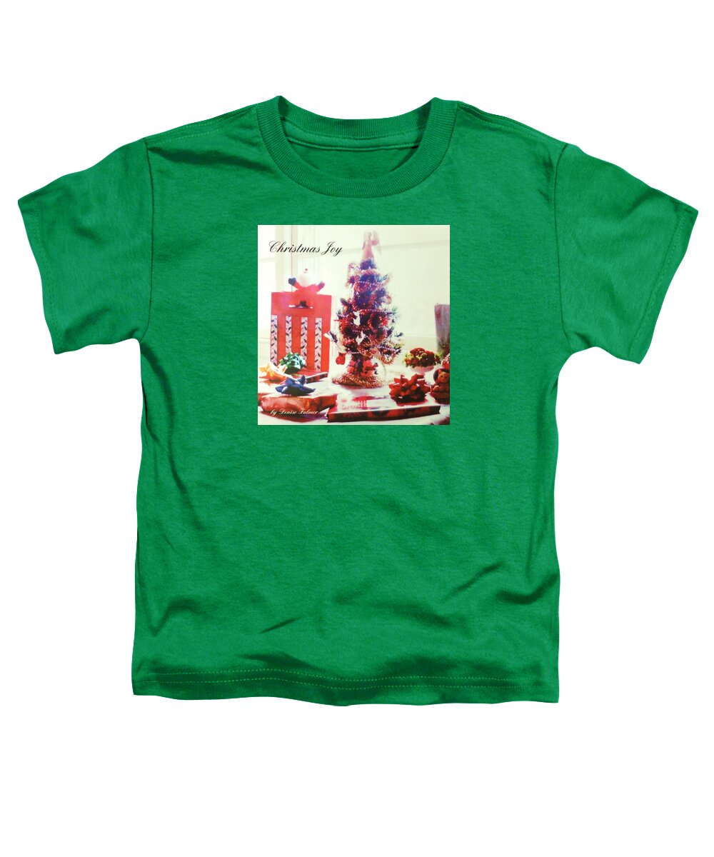 Christmas Toddler T-Shirt featuring the mixed media Book Christmas Joy by Denise F Fulmer