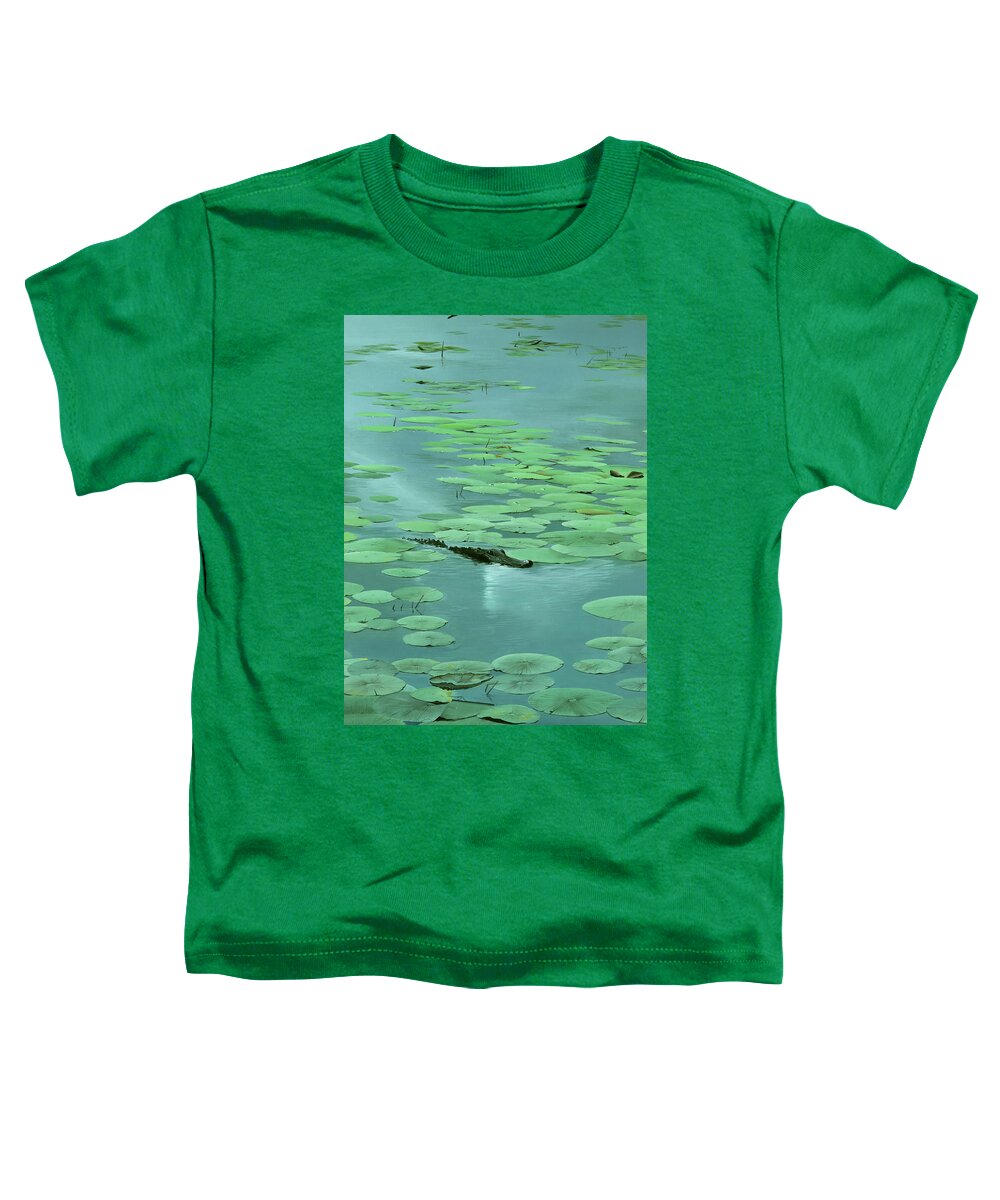 Alligator Toddler T-Shirt featuring the painting Cumberland Resident by Mike Brown
