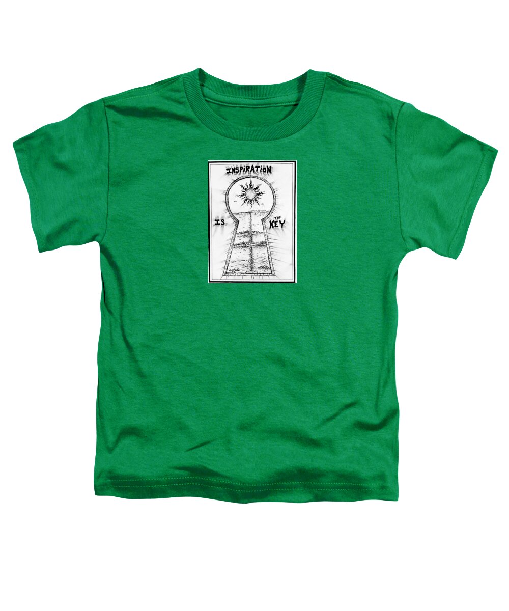 Inspiration Art Toddler T-Shirt featuring the drawing Follow your inspiration by Paul Carter