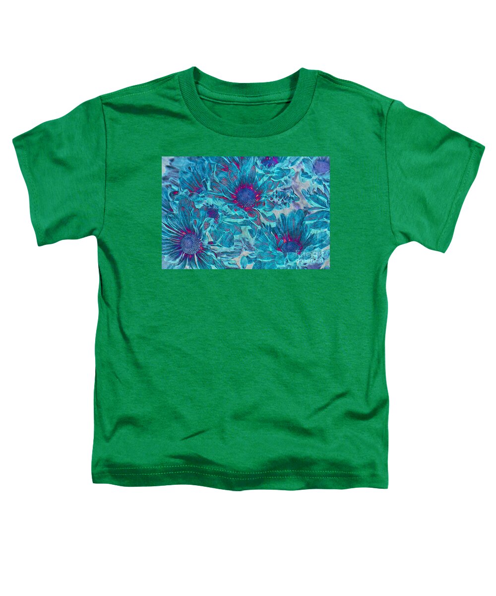 Daisies Toddler T-Shirt featuring the digital art Foulee de petales - a01t by Variance Collections