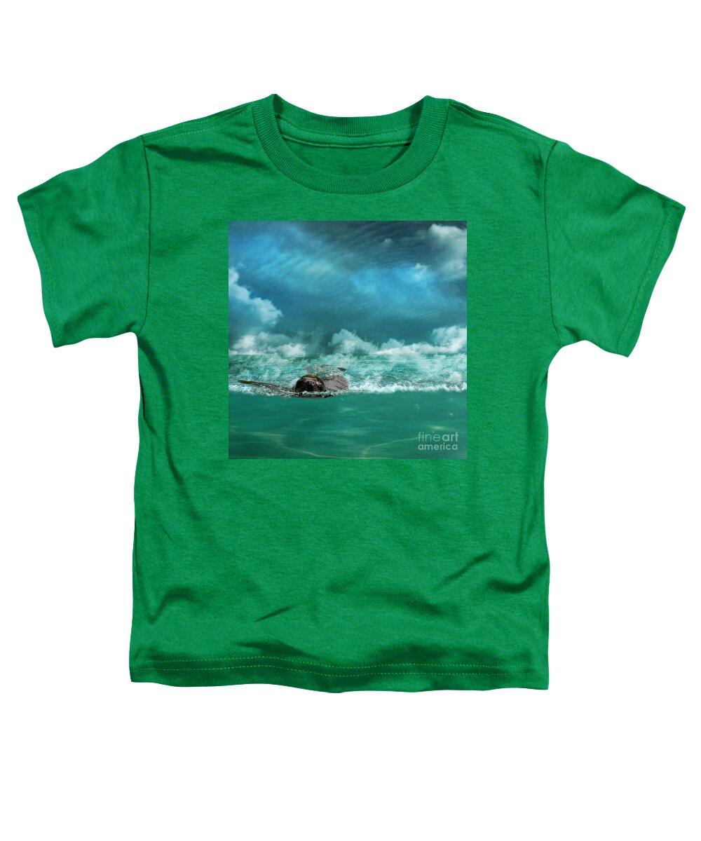 Sea Toddler T-Shirt featuring the photograph Free by Martine Roch