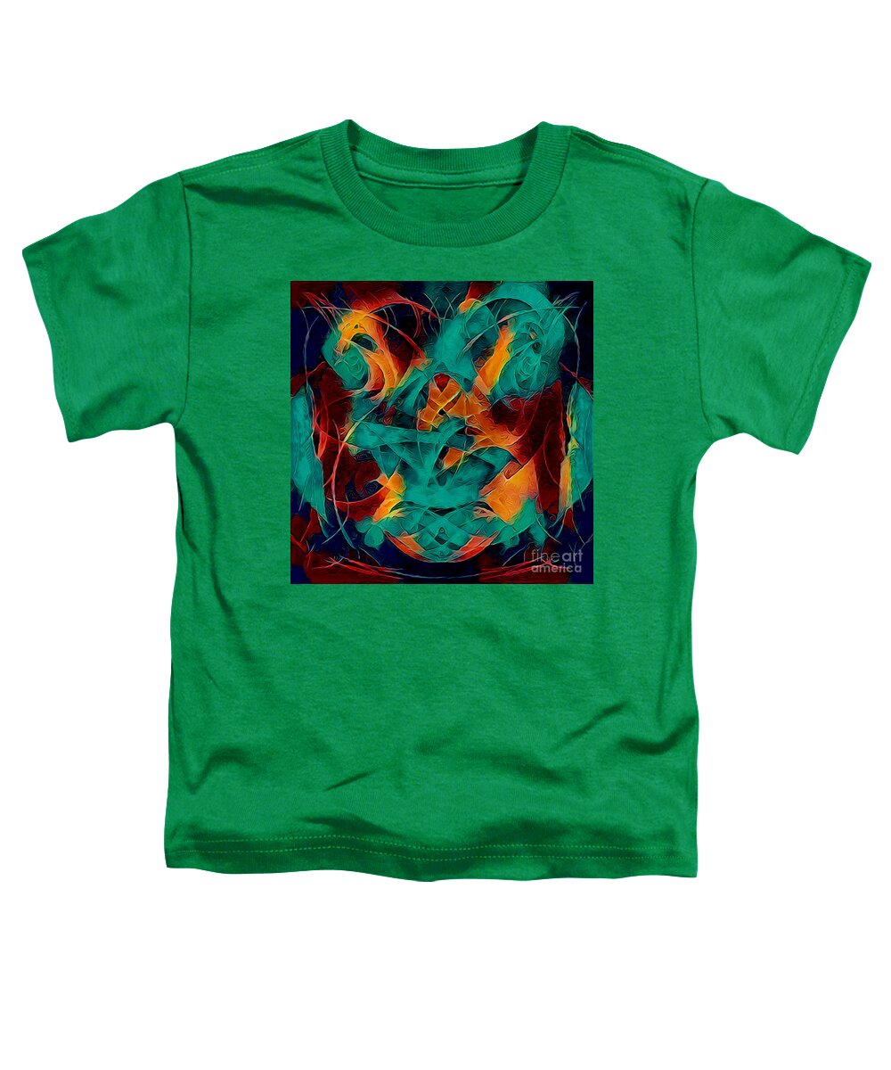 Abstracts Toddler T-Shirt featuring the mixed media Mystical Spirits by DB Hayes