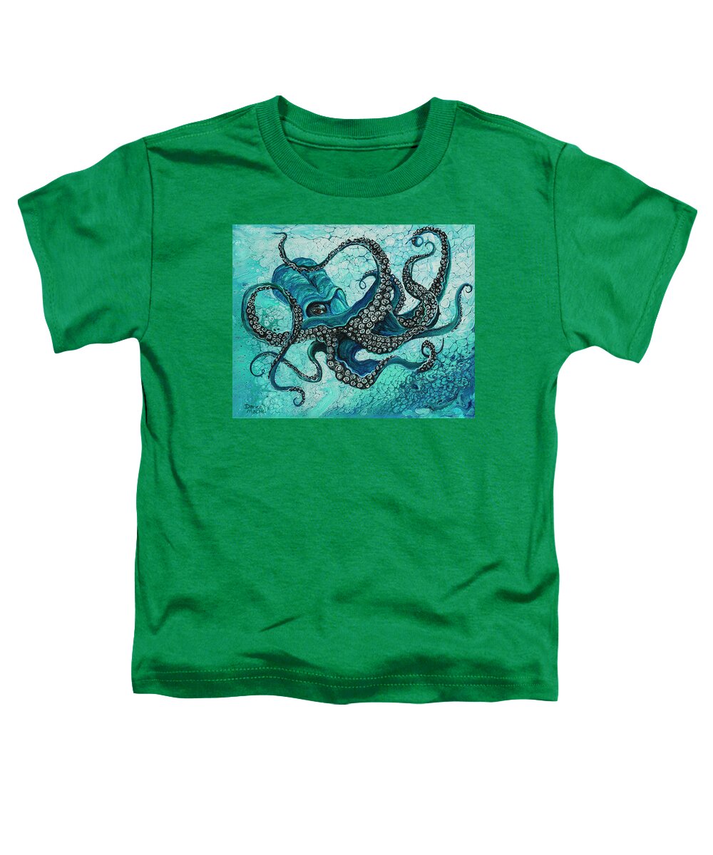 Octopus Toddler T-Shirt featuring the painting Octopus by Darice Machel McGuire