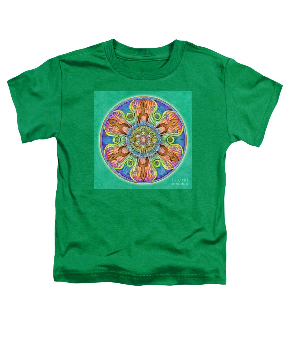 Mandala Toddler T-Shirt featuring the painting Patience Mandala by Jo Thomas Blaine