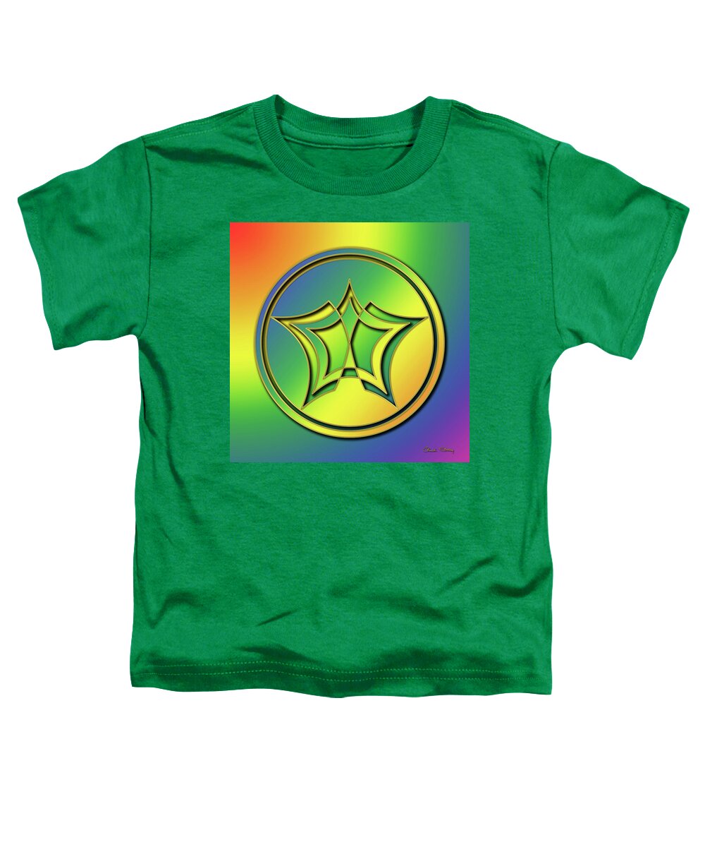Rainbow Design 1 Toddler T-Shirt featuring the digital art Rainbow Design 1 by Chuck Staley