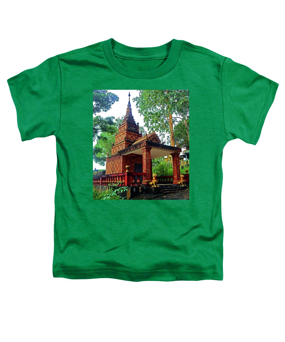 Sihanoukville Toddler T-Shirt featuring the photograph Wat Krom Temple 1 by Ron Kandt