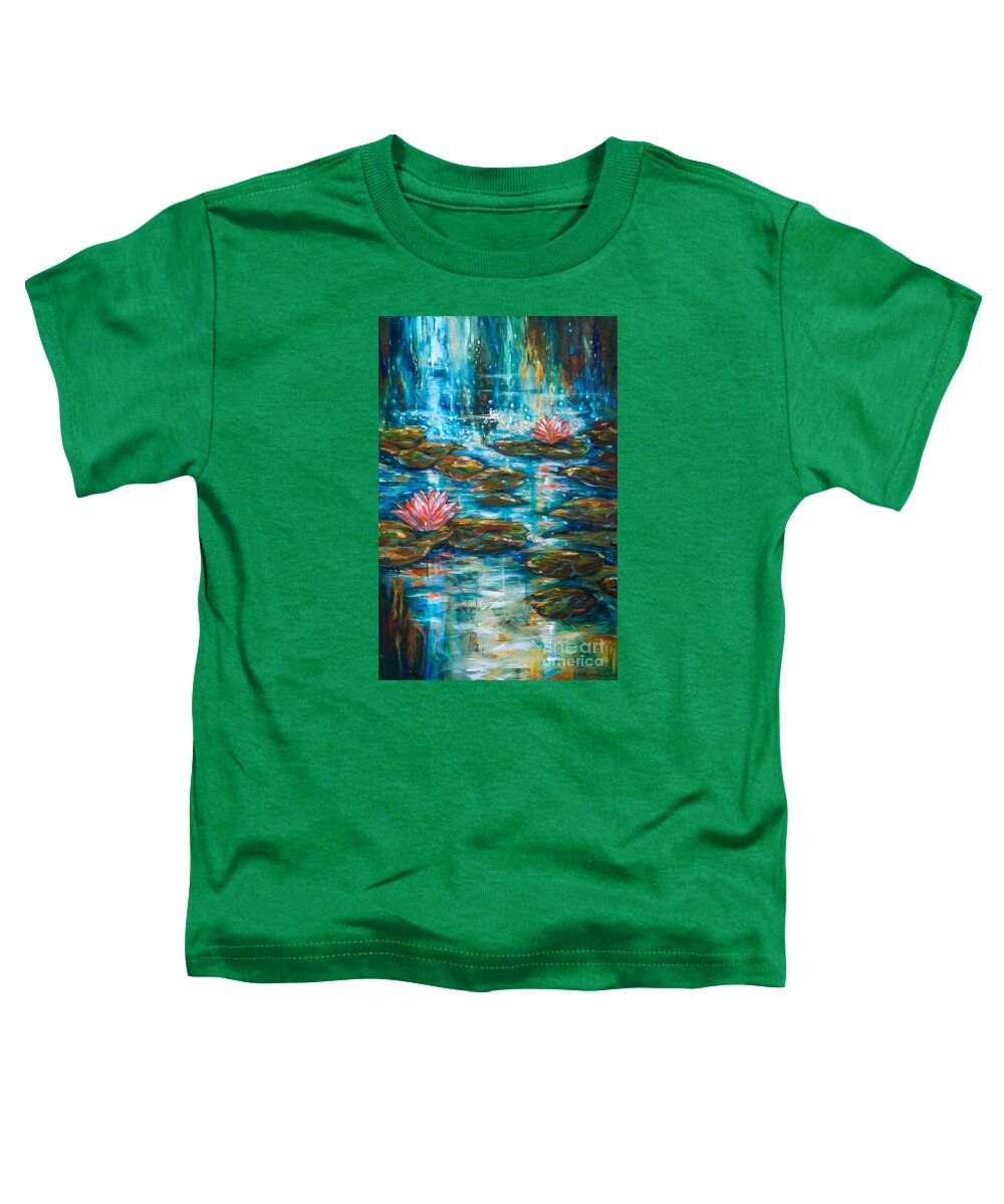 Rain Toddler T-Shirt featuring the painting Water Under the Bridge by Linda Olsen