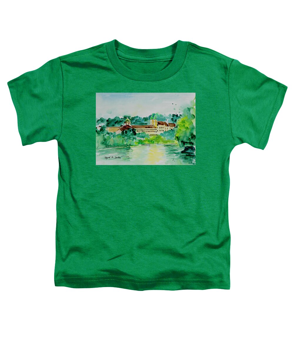 Cityscape Toddler T-Shirt featuring the painting Watercolor Series 196 by Ingrid Dohm