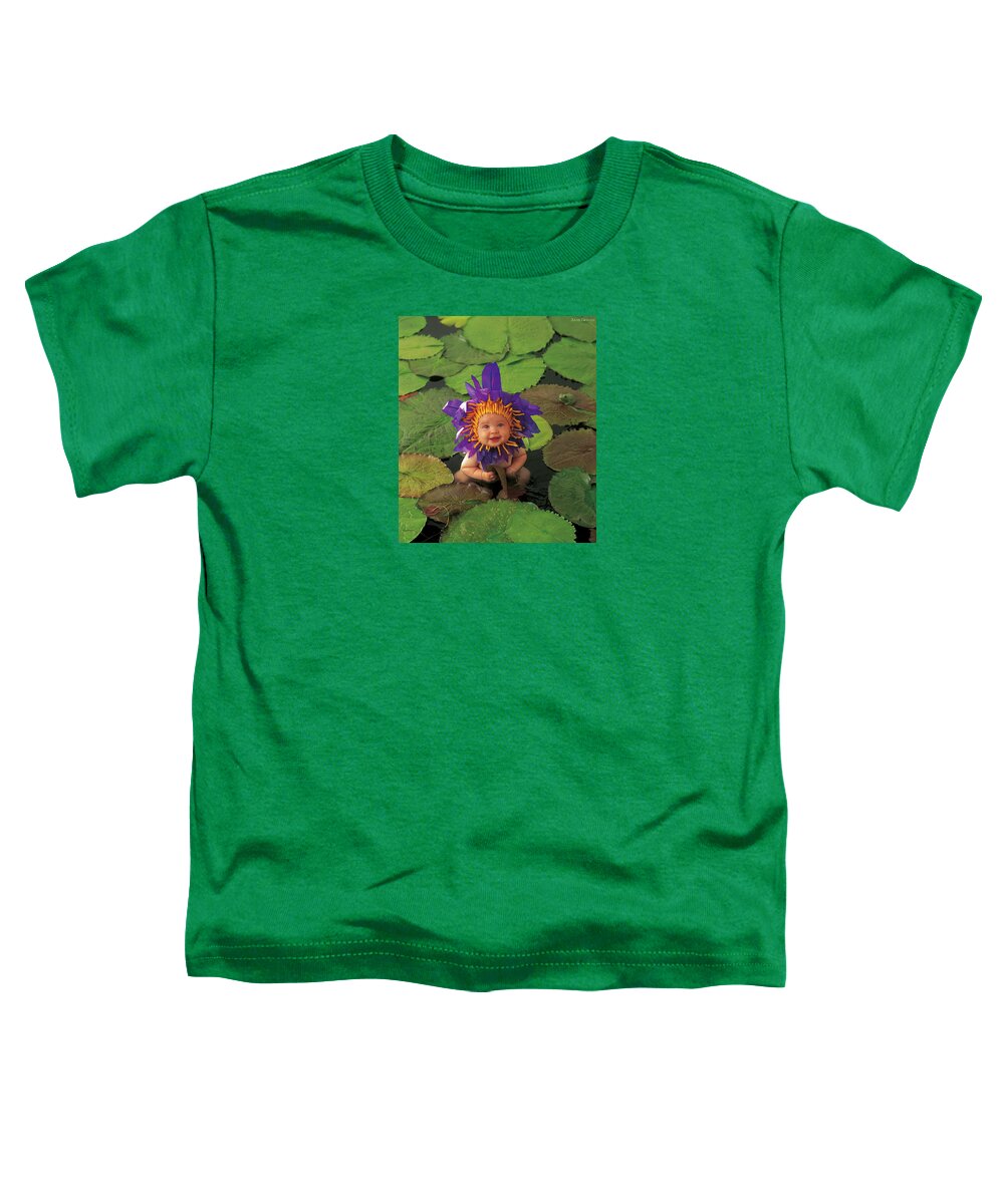 Flower Toddler T-Shirt featuring the photograph Tayla as a Waterlily by Anne Geddes