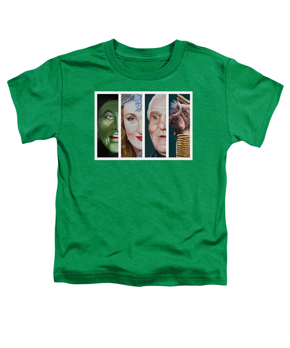 Wizard Of Oz Toddler T-Shirt featuring the painting Wizard of Oz Set Two by Vic Ritchey