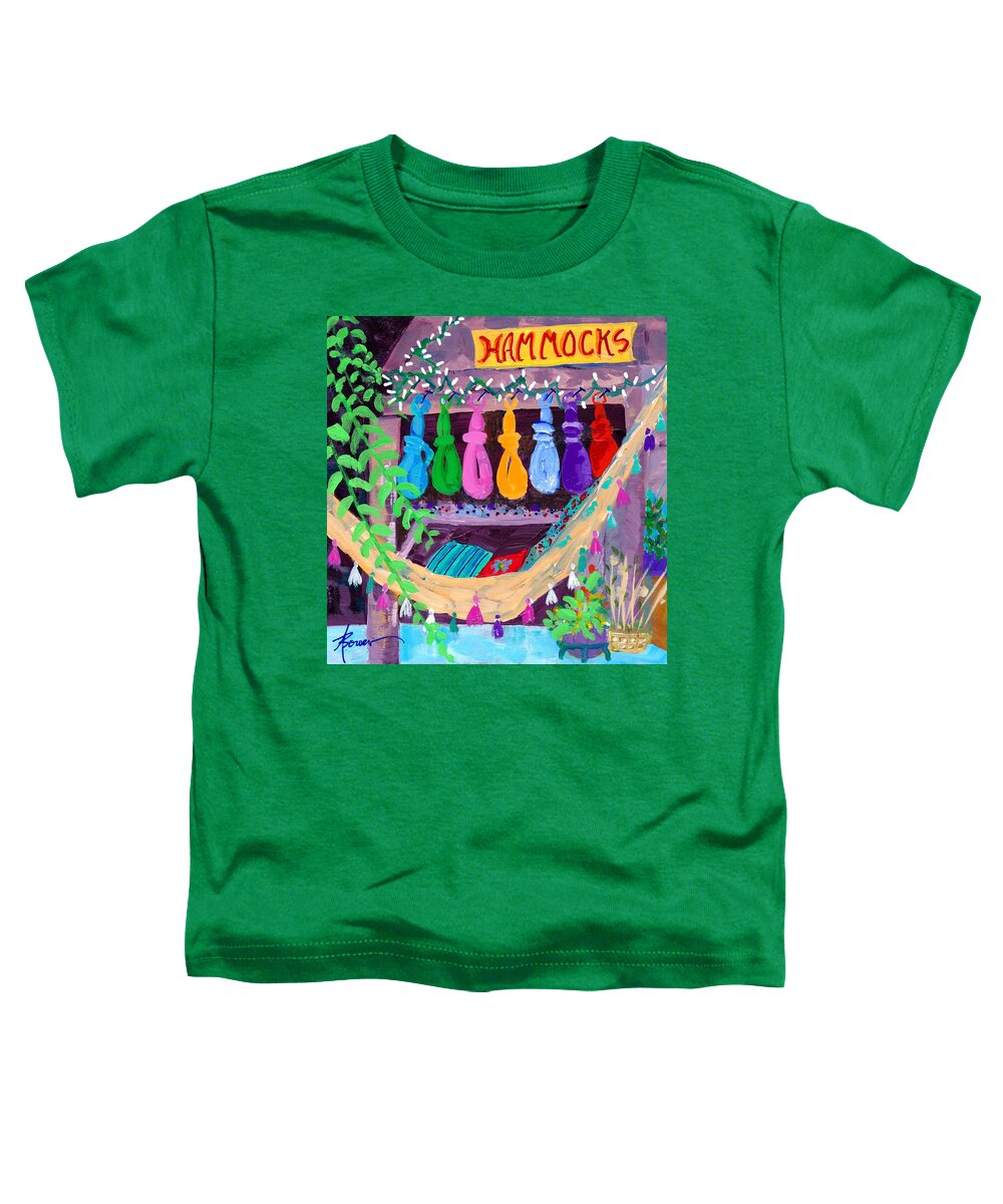 Hammocks Toddler T-Shirt featuring the painting Boutique, A Shop in Santa Fe by Adele Bower