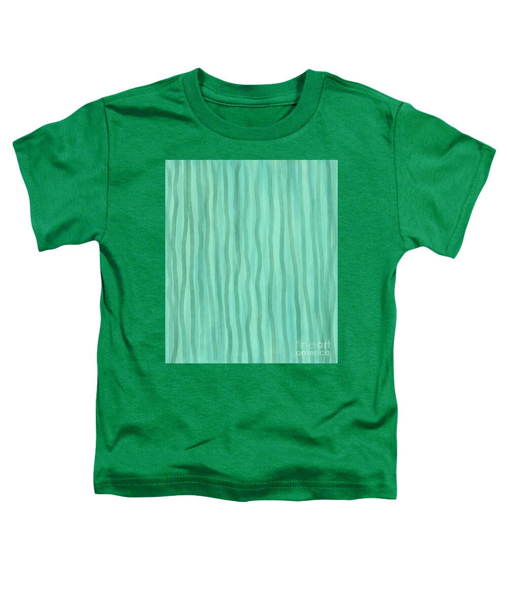 Soft Green Lines Toddler T-Shirt featuring the digital art Soft Green Lines by Annette M Stevenson