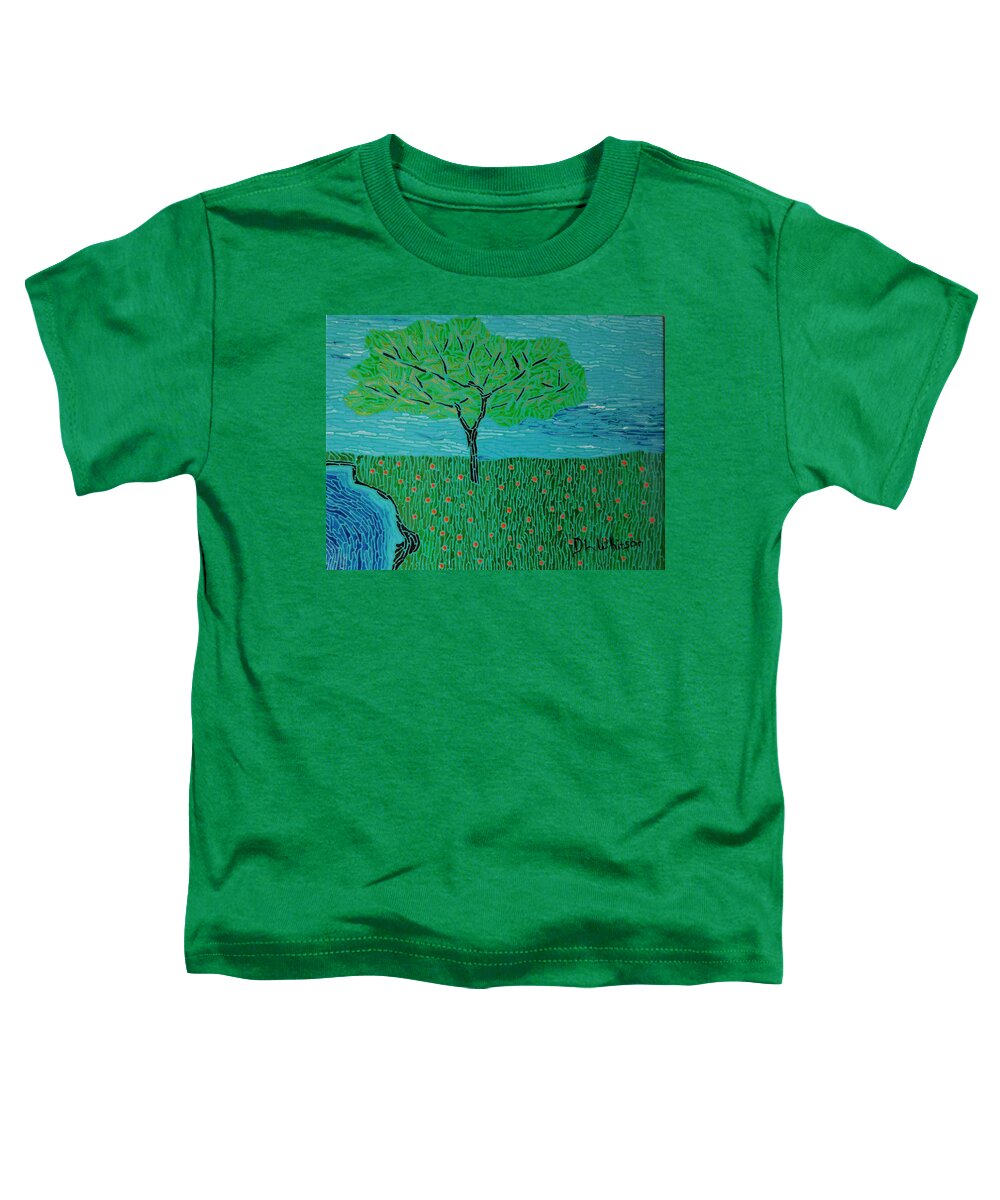 Spring Toddler T-Shirt featuring the painting Spring-4 Seasons by DLWhitson