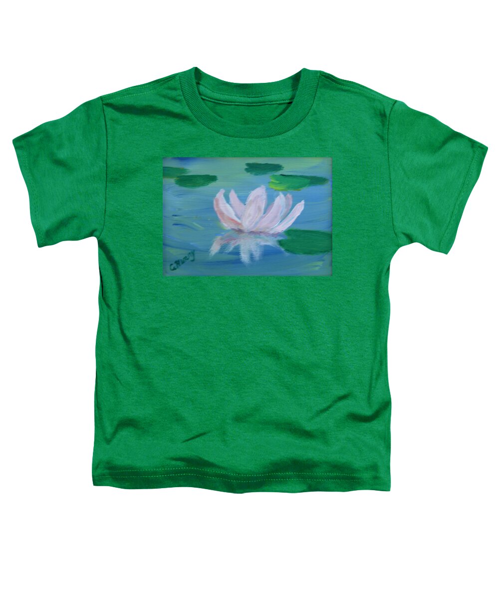 Water Lily Toddler T-Shirt featuring the painting Water Lily by Caroline Henry