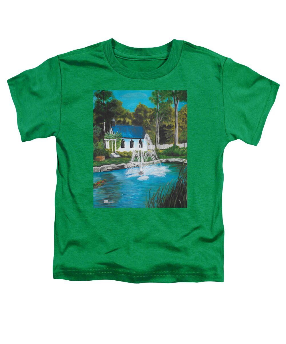 Pond Toddler T-Shirt featuring the painting Woodland Park by David Bigelow