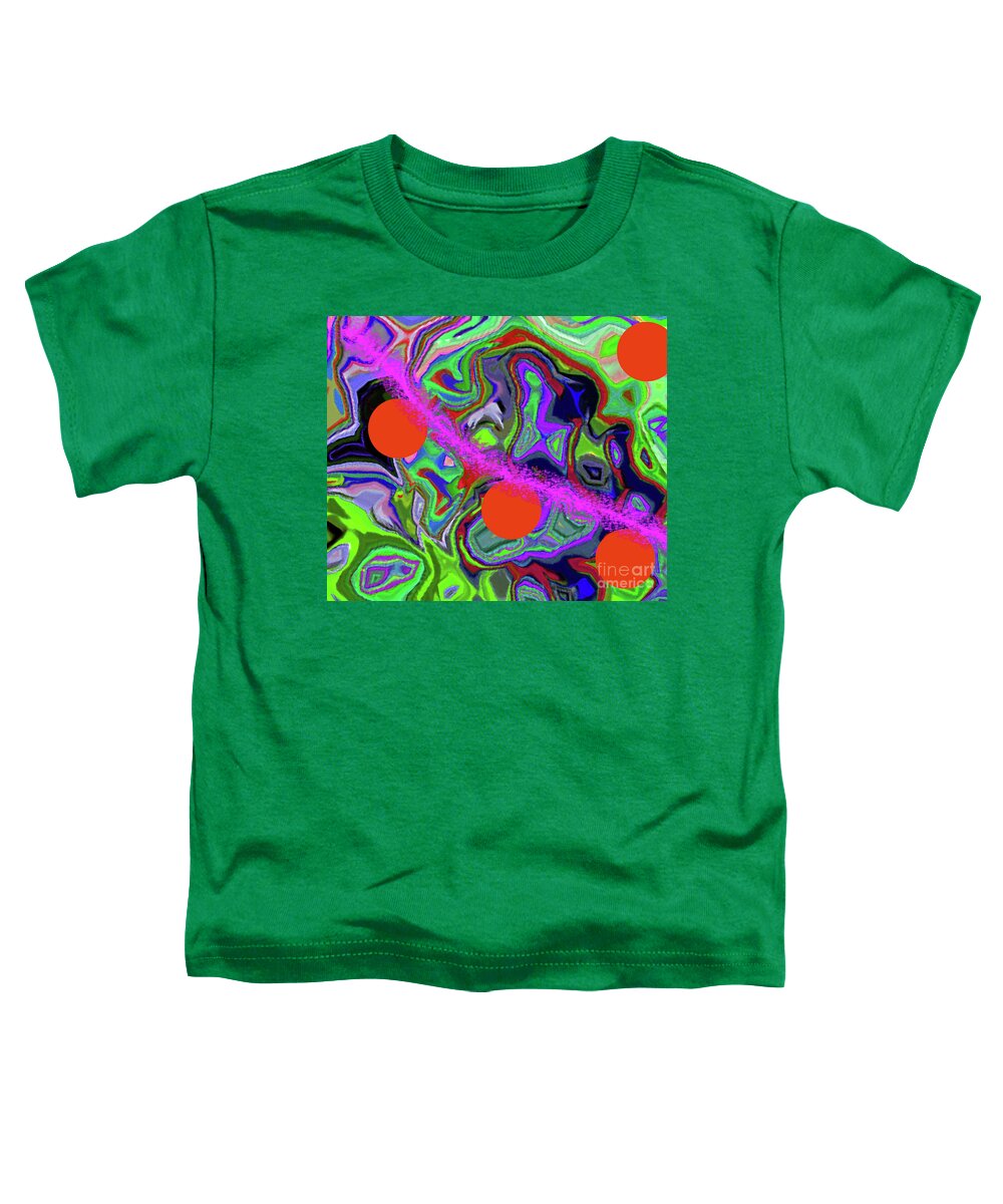 Walter Paul Bebirian: The Bebirian Art Collection Toddler T-Shirt featuring the digital art 12-27-2011gabcdefg by Walter Paul Bebirian