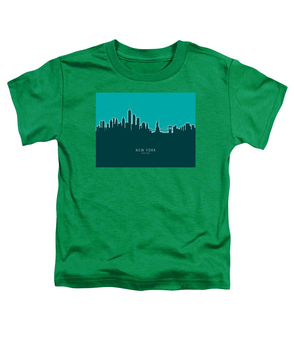 New York Toddler T-Shirt featuring the digital art New York Skyline #60 by Michael Tompsett
