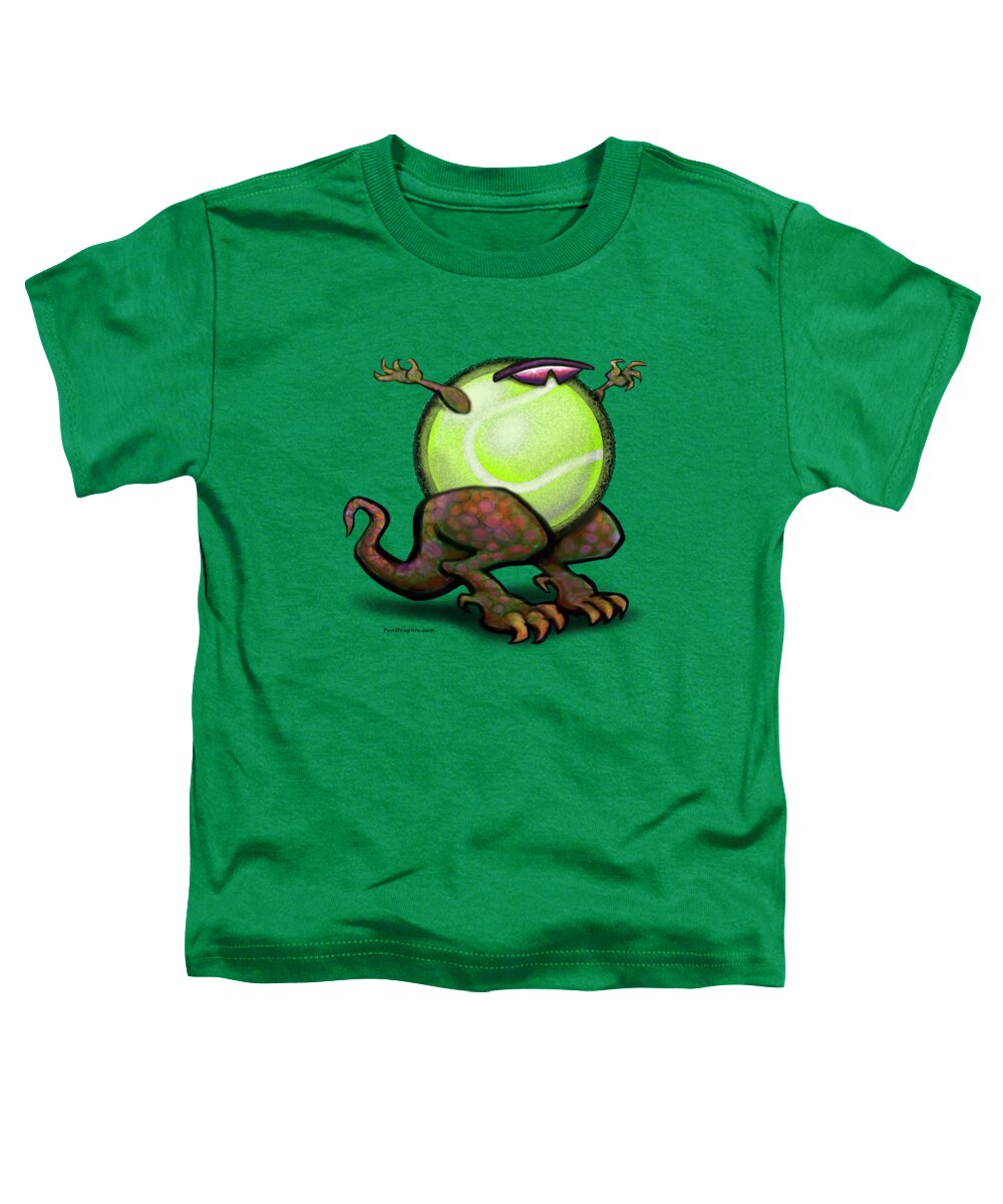 Tennis Toddler T-Shirt featuring the digital art Tennis Beast by Kevin Middleton