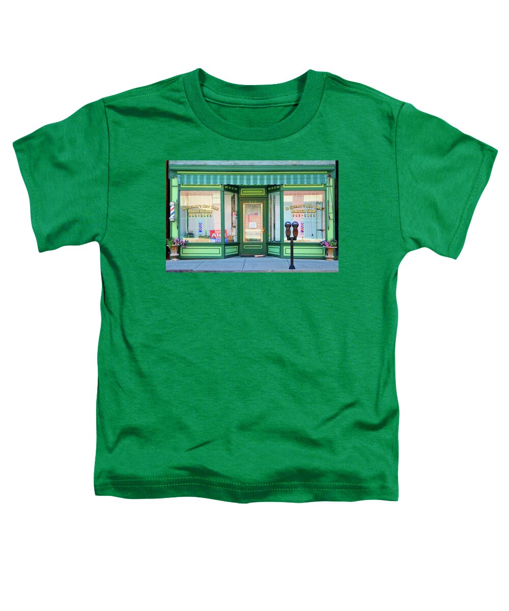 Barber Shop Toddler T-Shirt featuring the photograph Barber Shop in Catskill by Nancy De Flon