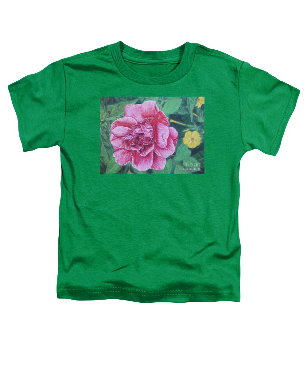 Bloom Toddler T-Shirt featuring the painting Bloom by Roshanne Minnis-Eyma