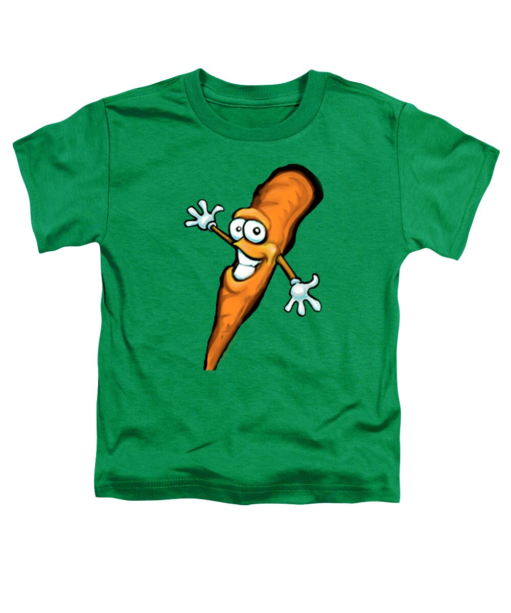 Carrot Toddler T-Shirt featuring the painting Carrot by Kevin Middleton