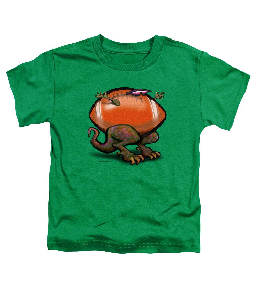 Football Toddler T-Shirt featuring the digital art Football Beast by Kevin Middleton