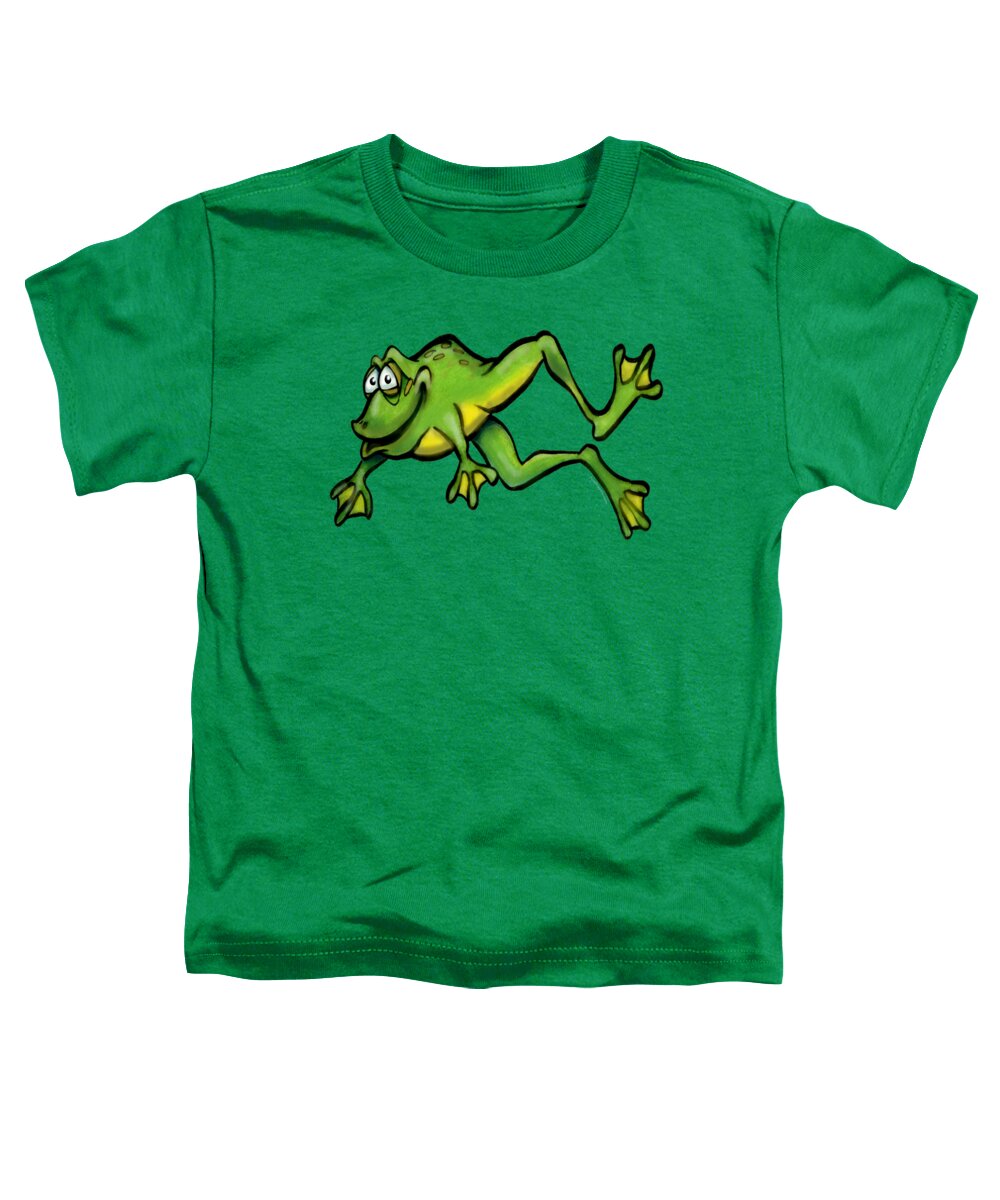 Frog Toddler T-Shirt featuring the digital art Frog by Kevin Middleton