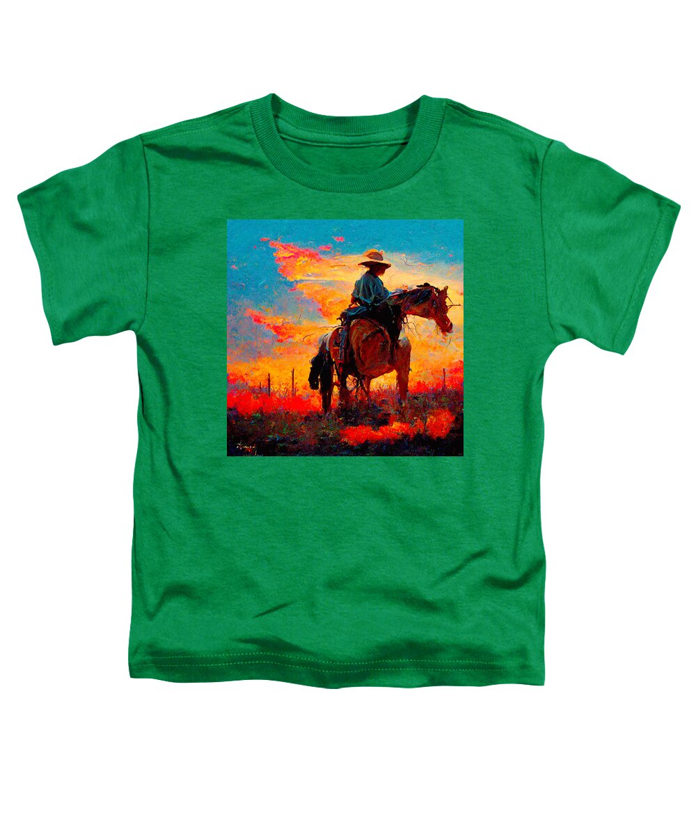 Horse Toddler T-Shirt featuring the digital art Horses #5 by Craig Boehman