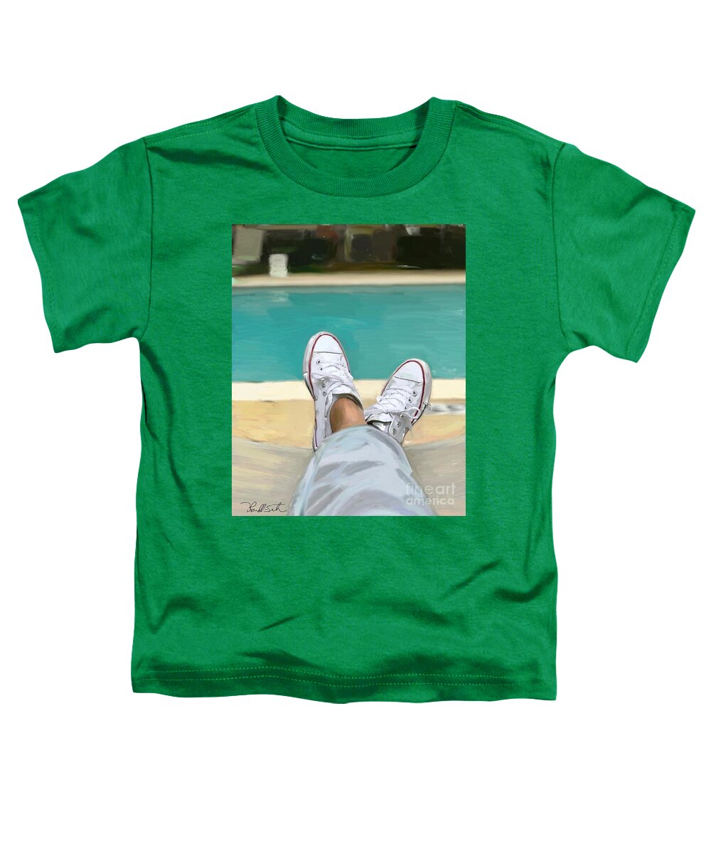 Chuck Taylors Toddler T-Shirt featuring the digital art Just me and my Chucks by D Powell-Smith