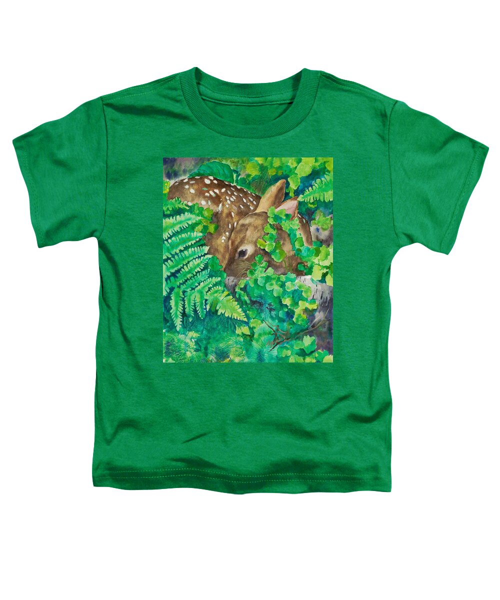Fawn Toddler T-Shirt featuring the digital art Little One by Joe Baltich